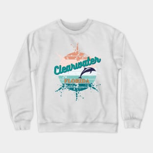 Clearwater Florida Exploding retro sunset Crewneck Sweatshirt